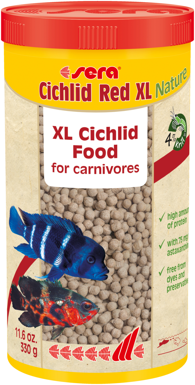 Sera Cichlid Green XL 1000mL Fish Food Veggie Pellets for East African  Cichlids
