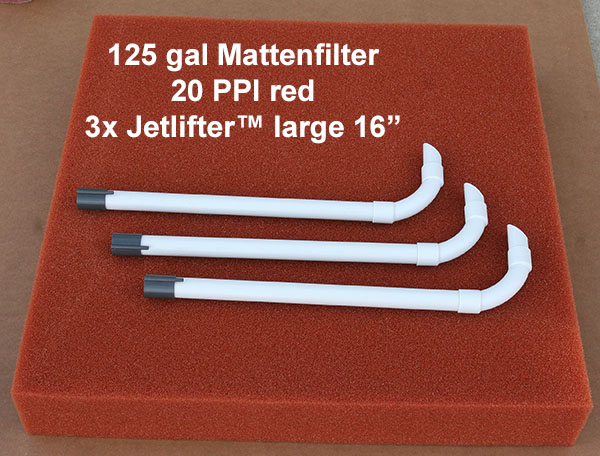 Seit 1994 Hamburger Mattenfilter, Filterschwämme, Filterpatronen,  Filtermatten, hier bestellen - Filtermatte 100x50x10 cm